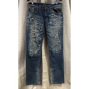 Affliction Blake Jeans Men's‎ Size 34 Distressed Denim Straight